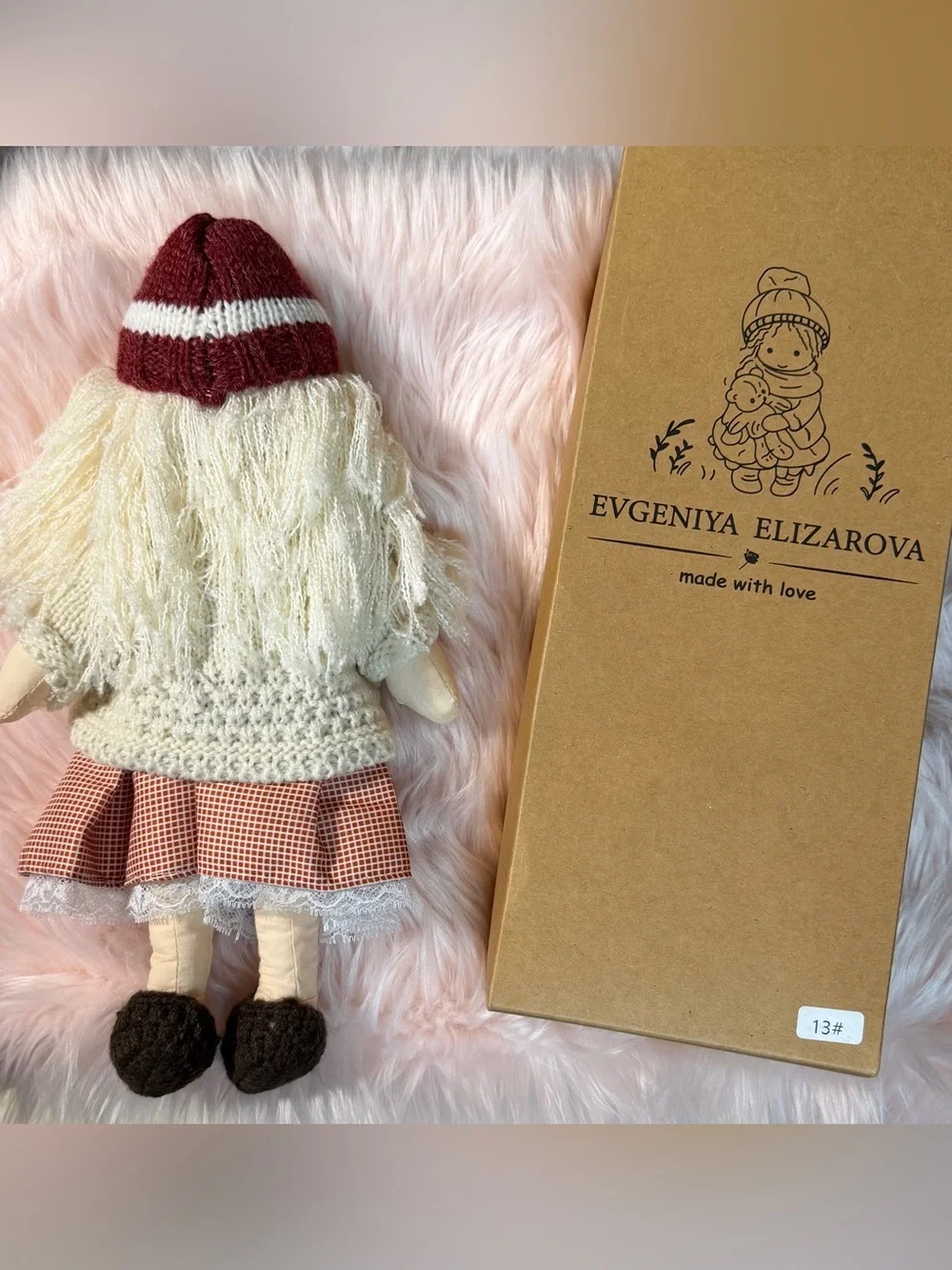 Model #13 Handmade Cloth Doll with Knit Jacket